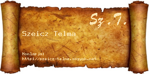 Szeicz Telma névjegykártya